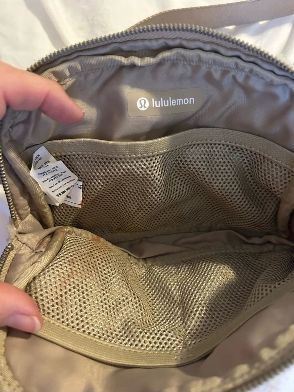 lululemon athletica Shearling Crossbody Bag - Beige